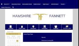 
							         Student Pages - Hamshire-Fannett Independent School District								  
							    