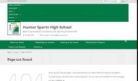 
							         Student & Parent Portal - Hunter Sports High School								  
							    
