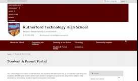 
							         Student & Parent Portal - Rutherford Technology High School								  
							    