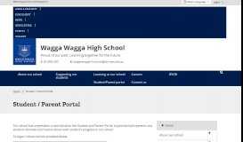 
							         Student / Parent Portal - Wagga Wagga High School								  
							    