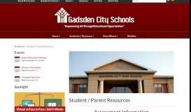 
							         Student / Parent Resources | Gadsden City Schools								  
							    