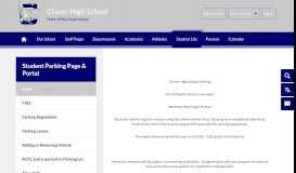 
							         Student Parking Page & Portal / Home - Clover School District								  
							    
