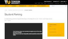 
							         Student Parking | Towson University								  
							    
