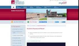 
							         Student Password Reset - MyCIT.ie								  
							    