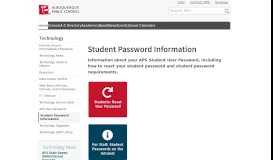 
							         Student Passwords — Albuquerque Public Schools								  
							    