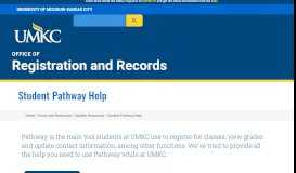 
							         Student Pathway Help - University of Missouri - Kansas City								  
							    