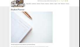 
							         Student Planner - All Others - Rowland High School								  
							    