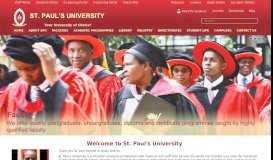 
							         Student Portal Access - St. Paul's University								  
							    