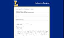 
							         Student Portal Account Unlock or Password Reset								  
							    