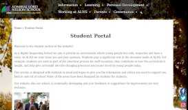 
							         Student Portal • Admiral Lord Nelson School								  
							    