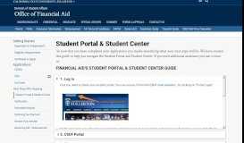 
							         Student Portal and Student Center - Office of Financial Aid | CSUF								  
							    