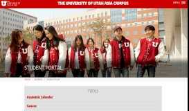 
							         Student Portal - Asia Campus - The University of Utah								  
							    