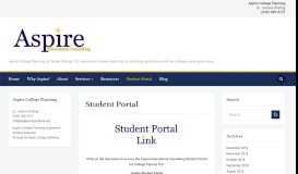 
							         Student Portal - Aspire Educational Consulting								  
							    