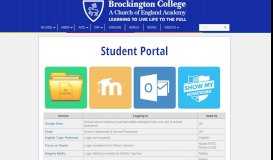 
							         Student Portal | Brockington College								  
							    