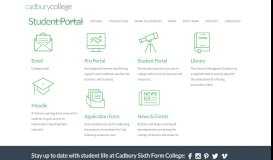 
							         Student Portal | Cadbury Sixth Form College								  
							    
