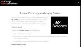 
							         Student Portal: Canvas - The Chicago Academy for the Arts								  
							    