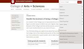 
							         Student Portal: College of Arts & Sciences: Indiana University ...								  
							    