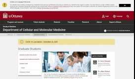 
							         Student Portal | Department of Cellular and ... - University of Ottawa								  
							    
