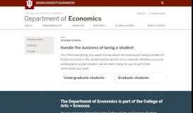 
							         Student Portal: Department of Economics: Indiana University ...								  
							    