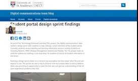 
							         Student portal design findings | Digital communications team blog								  
							    