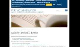 
							         Student Portal & Email « KUPP Of Information								  
							    