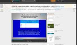 
							         Student Portal Example - SlideShare								  
							    