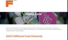 
							         Student Portal | Fulfillment Fund								  
							    