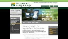 
							         Student Portal Help: Los Angeles Valley College								  
							    