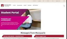 
							         Student Portal - Home - Macquarie University								  
							    