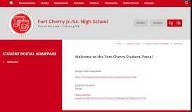 
							         Student Portal Homepage / Welcome - Fort Cherry School District								  
							    