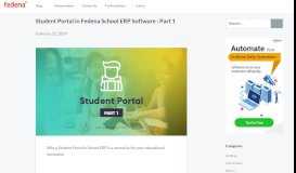 
							         Student Portal in Fedena School ERP Software : Part 1 – Fedena Blog								  
							    