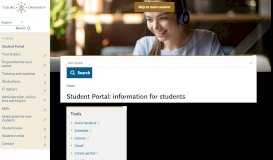 
							         Student Portal: information for students | Tilburg University								  
							    