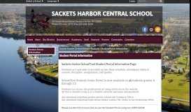 
							         Student Portal Information - Sackets Harbor Central School								  
							    