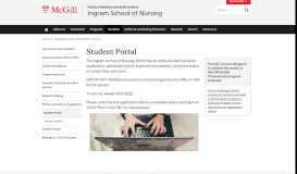 
							         Student Portal | Ingram School of Nursing - McGill University								  
							    