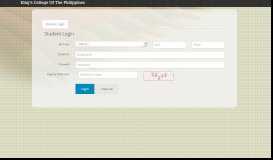 
							         Student Portal | Login - King's College of the Philippines links								  
							    