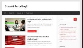 
							         Student Portal Login | - Part 2								  
							    
