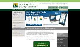 
							         Student Portal: Los Angeles Valley College								  
							    