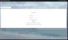 
							         Student Portal - Maldives Business School								  
							    