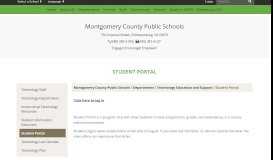 
							         Student Portal - Montgomery County Public Schools								  
							    