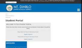 
							         Student Portal - Mt. Diablo Unified School District								  
							    