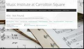 
							         Student Portal — Music Institute at Carrollton Square								  
							    