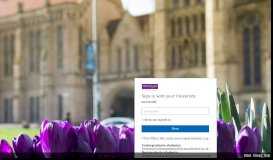 
							         Student Portal - My Manchester - The University of Manchester								  
							    
