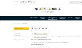 
							         Student portal - Nelson Mandela University								  
							    