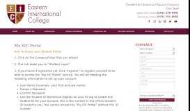 
							         Student Portal | New Jersey | Eastern International College								  
							    