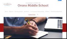 
							         Student Portal - Orono Middle School - RSU 26								  
							    