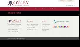 
							         Student Portal - Oxley Christian College								  
							    