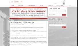 
							         Student Portal Privacy Policy - BCA Academy								  
							    