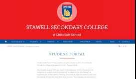 
							         Student Portal - Stawell Secondary College								  
							    