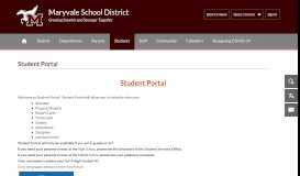 
							         Student Portal / Student Portal - Maryvale School District								  
							    