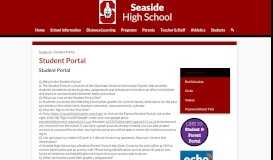 
							         Student Portal – Students – Seaside High School								  
							    